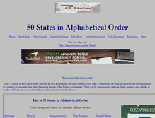 Tablet Screenshot of 50statesinalphabeticalorder.com
